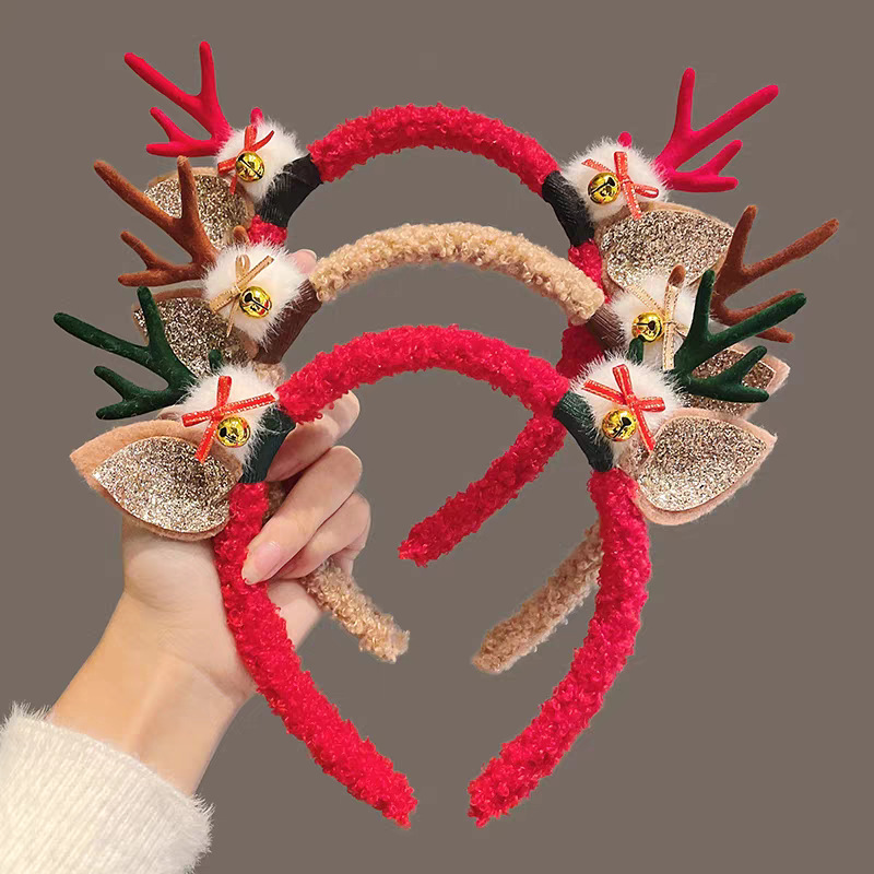 Reindeer Antlers Headband - Bando Natal Berbentuk Tanduk Rusa Berbahan