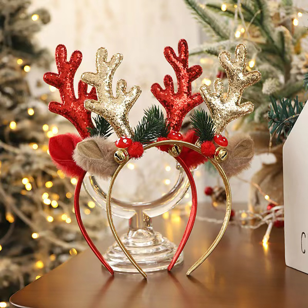 Reindeer Antlers Headband - Bando Tanduk Rusa Natal, Aksesori Rambut