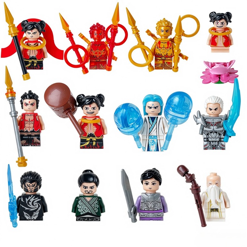 Lego Set Technic - Balok bangunan, figur, boneka humanoid, mainan,