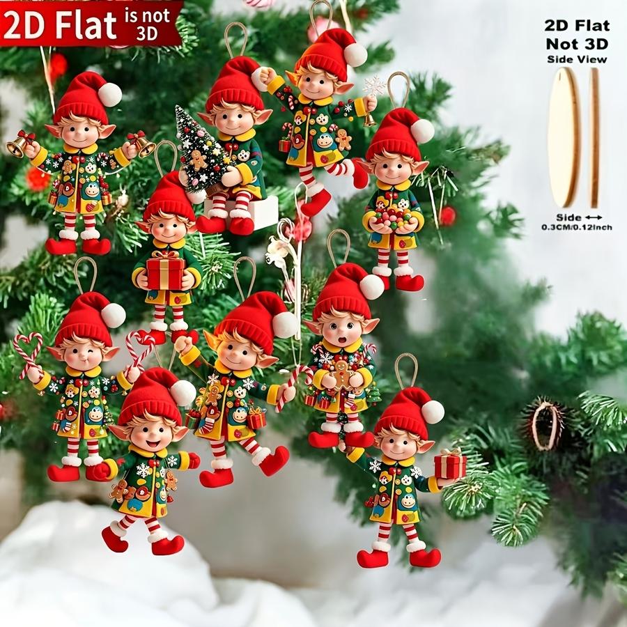 1/5/10/20/50/100pcs 2D Flat, 1 - Christmas Tree Artificial ulasan dan harga