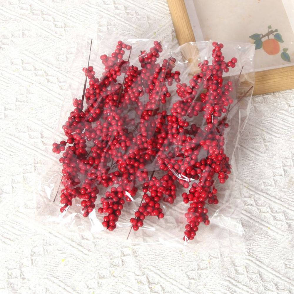 Hiasan Buah Beri Merah Buatan  - Christmas Tree Artificial ulasan dan harga