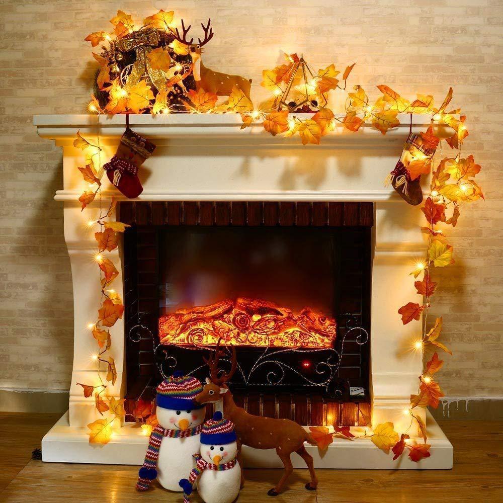 2/3/6M Daun Maple Buatan LED C - Led Fairy String Lights ulasan dan harga